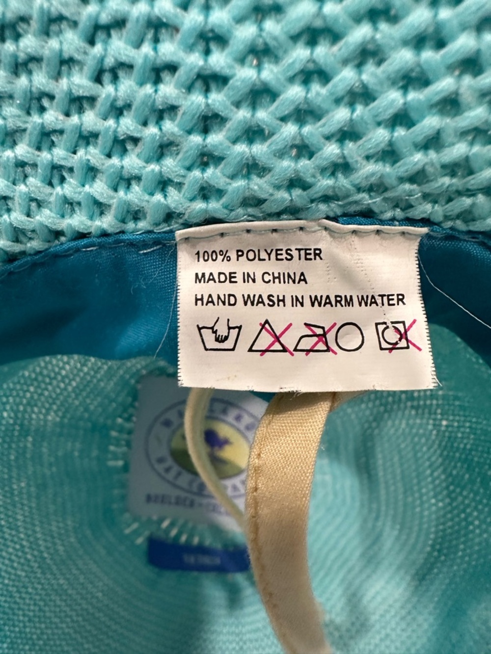 Wallaroo Turquoise Knit Wide-Brim Sun Hat - Picture 4 of 4
